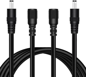 18AWG 2-Pack 10FT DC Power Extension Cable, 5.5mm x 2.1mm Male to Female Barrel Plug Jack Power Supply Adapter 5.5x2.1mm Extension Cord for CCTV Surveillance Security Camera LED Strip 18AWG 2-Pack 10FT DC Power Extension Cable, 5.5mm x 2.1mm Male to Female Barrel Plug Jack Power Supply Adapter 5.5x2.1mm Extension Cord for CCTV Surveillance Security Camera LED Strip