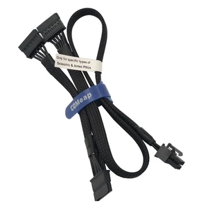SATA Power Cable for Seasonic Antec PSUs, 6 Pin to 3X 15 Pin SATA Hard Drive Power Adapter Splitter Sleeved for BTC Mining Riser Card 20-in(50cm) SATA Power Cable for Seasonic Antec PSUs, 6 Pin to 3X 15 Pin SATA Hard Drive Power Adapter Splitter Sleeved for BTC Mining Riser Card 20-in(50cm)
