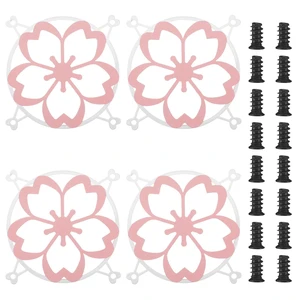 4 Pcs Pink Sakura PC Fan Grill Cover 120mm PC Case Decor | Metal Guard Covers, Coquettish Computer Accessories, Gaming Room Aesthetic, Cute Gift for Girls Women, Screws Included 4 Pcs Pink Sakura PC Fan Grill Cover 120mm PC Case Decor | Metal Guard Covers, Coquettish Computer Accessories, Gaming Room Aesthetic, Cute Gift for Girls Women, Screws Included