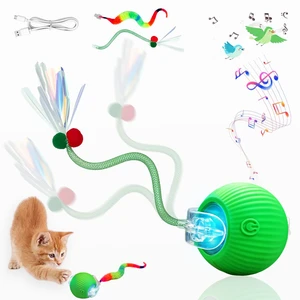 Smart Cat Ball Toy, Interactive & Rechargeable for Daily Play | moving cat toy|interactive dog toys|Adjustable sound level|300 mA high-capacity battery Smart Cat Ball Toy, Interactive & Rechargeable for Daily Play | moving cat toy|interactive dog toys|Adjustable sound level|300 mA high-capacity battery