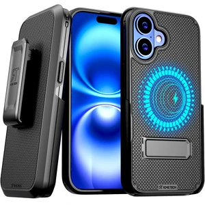 Designed for iPhone 17 Case with Belt Clip Holster | Rugged Cover with Strong Magnet & Kickstand Heavy Duty Combo - Black Designed for iPhone 17 Case with Belt Clip Holster | Rugged Cover with Strong Magnet & Kickstand Heavy Duty Combo - Black
