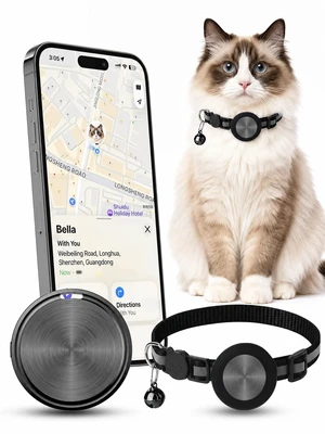 GPS Cat Tracker Collar for iPhone, Find My APP, No Monthly Fee | GPS Tracker for Cats, No SIM, Collar and Silicone Holder Included, Lightweight for Kittens, Indoor and Outdoor Cats GPS Cat Tracker Collar for iPhone, Find My APP, No Monthly Fee | GPS Tracker for Cats, No SIM, Collar and Silicone Holder Included, Lightweight for Kittens, Indoor and Outdoor Cats