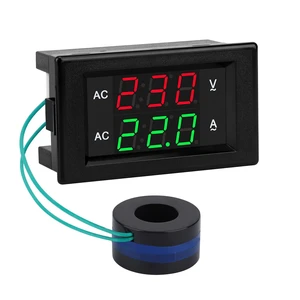 Volt Amp Meter, AC 500V 100A Digital Voltmeter Ammeter Panel, 0.39 Inches LED 2in1 Multimeter, 2-Wire Voltage Amperage Tester Gauge with Current Transformer Volt Amp Meter, AC 500V 100A Digital Voltmeter Ammeter Panel, 0.39 Inches LED 2in1 Multimeter, 2-Wire Voltage Amperage Tester Gauge with Current Transformer