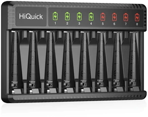 8-Bay AA AAA Battery Charger, High Speed, Type-C Input, LED Display | 2-hour fast charging 8 slots for independent chargingsmart LED displayType-C inputmulti-protection for safe 8-Bay AA AAA Battery Charger, High Speed, Type-C Input, LED Display | 2-hour fast charging 8 slots for independent chargingsmart LED displayType-C inputmulti-protection for safe