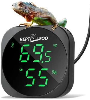 Thermometer Hygrometer, LED Digital Thermo Hygrometer for Reptile Terrarium Pet Rearing Box, Reptile Tank Thermometer with 55.2" Cable USB Power Supply Thermometer Hygrometer, LED Digital Thermo Hygrometer for Reptile Terrarium Pet Rearing Box, Reptile Tank Thermometer with 55.2" Cable USB Power Supply
