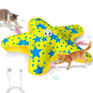 Interactive Cat Toys for Indoor Cats with Moving Concealed Feathers | Rechargeable Automatic Cat Toy, 3-Mode Touch Activated Kitten Toys, Hide and Seek Toy for Indoor Bored Adult Cats & Kittens Interactive Cat Toys for Indoor Cats with Moving Concealed Feathers | Rechargeable Automatic Cat Toy, 3-Mode Touch Activated Kitten Toys, Hide and Seek Toy for Indoor Bored Adult Cats & Kittens