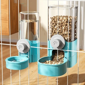 Hanging Cage Automatic Food Water Dispenser, Auto Gravity 1.2L Self-Feeding Feeder and 0.52L Waterer Set, Crate Auto Feeder Dish for Puppy Cats Ferret Bunny Guinea Pig Small Pets (Blue) Hanging Cage Automatic Food Water Dispenser, Auto Gravity 1.2L Self-Feeding Feeder and 0.52L Waterer Set, Crate Auto Feeder Dish for Puppy Cats Ferret Bunny Guinea Pig Small Pets (Blue)
