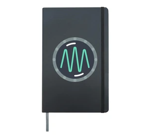 Waves Screen Display Engineer Hardcover Journal, Black Waves Screen Display Engineer Hardcover Journal, Black
