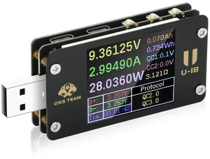 USB C Power Meter Tester, PD Trigger & QC 3.0 Fast Charge Detector, 4-24V 0-6.5A LCD Digital Multimeter, Voltage Current Capacity Monitor for Type-C/USB-A/Micro-USB, Phone, Laptop USB C Power Meter Tester, PD Trigger & QC 3.0 Fast Charge Detector, 4-24V 0-6.5A LCD Digital Multimeter, Voltage Current Capacity Monitor for Type-C/USB-A/Micro-USB, Phone, Laptop