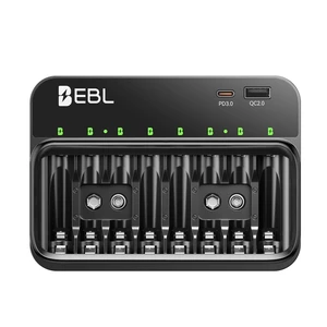 PD 20W AA AAA 9V Battery Charger for NiMH NiCD Rechargeable Battery | PD3.0 USB C & Micro USB PD 20W AA AAA 9V Battery Charger for NiMH NiCD Rechargeable Battery | PD3.0 USB C & Micro USB