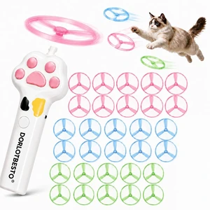 Automatic Cat Toy Launcher with 30 Glow in the Dark Flying Discs Interactive Fetch Shooter for Indoor Cats, Exercise & Hunting Enrichment Toy, Safe for Kittens & Adults Automatic Cat Toy Launcher with 30 Glow in the Dark Flying Discs Interactive Fetch Shooter for Indoor Cats, Exercise & Hunting Enrichment Toy, Safe for Kittens & Adults