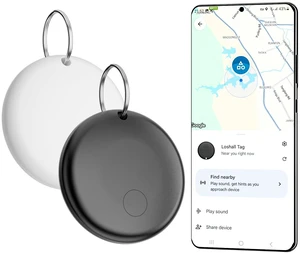Air Tracker Tags-2 Pack (Android Only) Smart Bluetooth Tracker, Item Finder Works with Google Find Hub App, IP67 Waterproof Tracking Tag, Replaceable Battery, Locator for Keys, Luggage, Bag(1W+1B) Air Tracker Tags-2 Pack (Android Only) Smart Bluetooth Tracker, Item Finder Works with Google Find Hub App, IP67 Waterproof Tracking Tag, Replaceable Battery, Locator for Keys, Luggage, Bag(1W+1B)