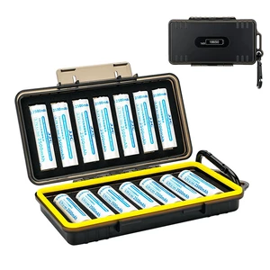 14 Slots 18650 Battery Case with Carabiner, Water-Resistant and Shockproof Battery Storage for 14 x 18650, 18650 Organizer Box 14 Slots 18650 Battery Case with Carabiner, Water-Resistant and Shockproof Battery Storage for 14 x 18650, 18650 Organizer Box