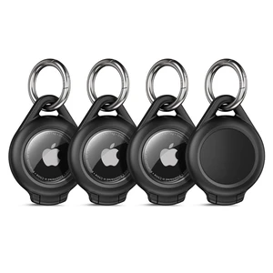 Waterproof AirTag Holder, 4 Pack AirTag Keychain Holder with Keyring, Black | Compatible with Apple AirTags 1st & 2nd, Ultra-Durable Anti-Scratch Protective Case for Luggage, Backpack, Pet, Bag Waterproof AirTag Holder, 4 Pack AirTag Keychain Holder with Keyring, Black | Compatible with Apple AirTags 1st & 2nd, Ultra-Durable Anti-Scratch Protective Case for Luggage, Backpack, Pet, Bag