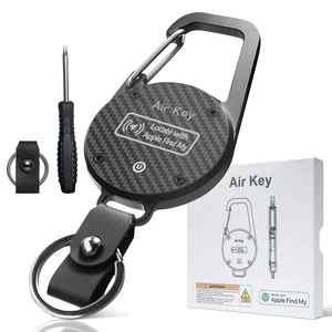 Keychain, Key Finder Works with Apple Find My, llaveros para Hombres,Carabiner Car Key Chains with GPS Tracker, Anti-Lost Keyring Finder Locator, Minimalist Key Holder for Men (iOS Only),Black Wave Keychain, Key Finder Works with Apple Find My, llaveros para Hombres,Carabiner Car Key Chains with GPS Tracker, Anti-Lost Keyring Finder Locator, Minimalist Key Holder for Men (iOS Only),Black Wave