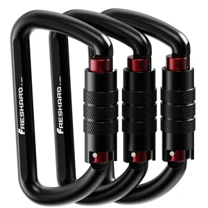 3 inch Locking Carabiner Clips-Twist Auto Lock Caribeener, Heavy Duty Keychain Key carabeaner Hooks, 7075 Aerial Aluminum Ultra Light, for Hammock, Hiking, Yoga Swing, Camping, Backpack, Black,3pack 3 inch Locking Carabiner Clips-Twist Auto Lock Caribeener, Heavy Duty Keychain Key carabeaner Hooks, 7075 Aerial Aluminum Ultra Light, for Hammock, Hiking, Yoga Swing, Camping, Backpack, Black,3pack