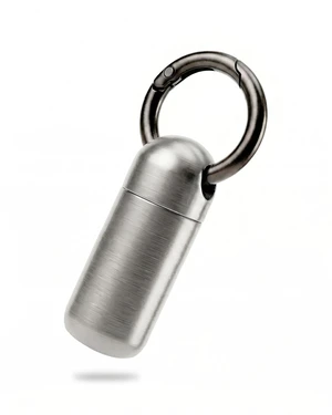 Titanium Keychain Pill Holder, Waterproof Small Single Pill Case for Nitro | Quick Release Carabiner, Medical Emergency for Aspirin, EDC Travel, Travel Mini Pill Box for Purse, Gift for Men & Women Titanium Keychain Pill Holder, Waterproof Small Single Pill Case for Nitro | Quick Release Carabiner, Medical Emergency for Aspirin, EDC Travel, Travel Mini Pill Box for Purse, Gift for Men & Women