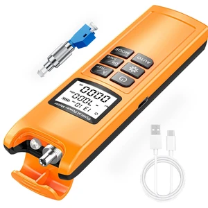 Rechargeable 2 in 1 Optical Power Meter -70+10dbm with Light, Fiber Test | Portable Fiber Optic Tester SC/FC/ST Universal Interface, 2.5mm universal connector, FC to LC adapter, Rechargeable 2 in 1 Optical Power Meter -70+10dbm with Light, Fiber Test | Portable Fiber Optic Tester SC/FC/ST Universal Interface, 2.5mm universal connector, FC to LC adapter,
