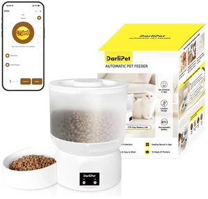 Automatic Cat Feeder with 270-Day Battery Life, Rechargeable Auto Cat Feeder with Slow Feed Mode & Very Quiet Dispensing, 2.5L Bluetooth Small cat Food Dispenser for Cats & Small Dogs Automatic Cat Feeder with 270-Day Battery Life, Rechargeable Auto Cat Feeder with Slow Feed Mode & Very Quiet Dispensing, 2.5L Bluetooth Small cat Food Dispenser for Cats & Small Dogs