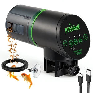 Automatic Fish Feeder for Aquarium Easy Setup & 12/24/48H Interval | 200ML USB-C Rechargeable Auto Food Dispenser for Flakes & Pellets, Vacation Feeding for Small Tank Betta Koi Turtle Automatic Fish Feeder for Aquarium Easy Setup & 12/24/48H Interval | 200ML USB-C Rechargeable Auto Food Dispenser for Flakes & Pellets, Vacation Feeding for Small Tank Betta Koi Turtle