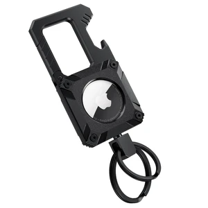 Air Tag Keychain, Bottle Opener Keychain, Heavy Duty Key Chains Carabiner | Waterproof, Scratch Resistant,Secure Lock, Protective for AirTag Keychains Accessory for Keys -Not included AirTag -Black Air Tag Keychain, Bottle Opener Keychain, Heavy Duty Key Chains Carabiner | Waterproof, Scratch Resistant,Secure Lock, Protective for AirTag Keychains Accessory for Keys -Not included AirTag -Black