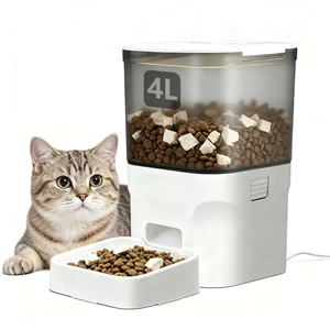 ATX4 Automatic Cat Feeder 4L Timed Cat Dry Food Dispenser Food Dispensing Remains Functional After Power outages. New Versions Impeller Reverse Rotation Prevents Grain Jamming. ATX4 Automatic Cat Feeder 4L Timed Cat Dry Food Dispenser Food Dispensing Remains Functional After Power outages. New Versions Impeller Reverse Rotation Prevents Grain Jamming.