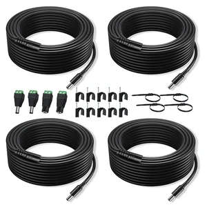 4 PCS 33FT(10M) Dc Power Extension Cable, 5.5mm x 2.1mm 12V Dc Extension Cord Power Adapter for Security Camera CCTV/Printers/Routers with Power Jack Adapter Connectors (2 x Male + 2 x Female) 4 PCS 33FT(10M) Dc Power Extension Cable, 5.5mm x 2.1mm 12V Dc Extension Cord Power Adapter for Security Camera CCTV/Printers/Routers with Power Jack Adapter Connectors (2 x Male + 2 x Female)