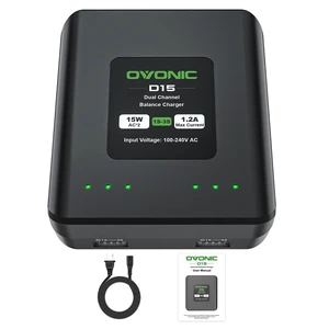 D15 Dual LiPo Charger AC 15W 1.2A for 1S-3S (3.7V, 7.4V, 11.1V) LiPo RC Batteries D15 Dual LiPo Charger AC 15W 1.2A for 1S-3S (3.7V, 7.4V, 11.1V) LiPo RC Batteries
