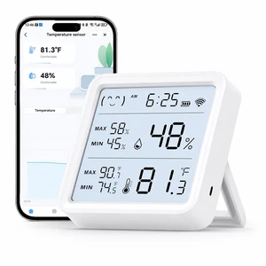 WiFi Thermometer Hygrometer with App Alerts, 3.2 Backlit Display | Smart Digital Temperature Humidity Remote Monitor, Data Storage Export, Indoor Thermometer for Home Greenhouse Baby Room WiFi Thermometer Hygrometer with App Alerts, 3.2 Backlit Display | Smart Digital Temperature Humidity Remote Monitor, Data Storage Export, Indoor Thermometer for Home Greenhouse Baby Room