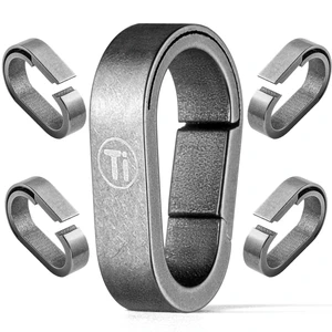 Titanium Key Ring Clip, Small Carabiner Keychain,Mini Snap Keyring (5Pcs mini clips grey) Titanium Key Ring Clip, Small Carabiner Keychain,Mini Snap Keyring (5Pcs mini clips grey)