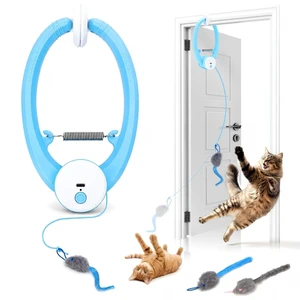 Interactive Cat Toys for Indoor Cats, Clip-On Automatic Flying Mouse | USB Rechargeable, Doorway Hanging, Self Play Chase Hunt Activity, Reduces Boredom, Exercise for Kittens & Adults Interactive Cat Toys for Indoor Cats, Clip-On Automatic Flying Mouse | USB Rechargeable, Doorway Hanging, Self Play Chase Hunt Activity, Reduces Boredom, Exercise for Kittens & Adults