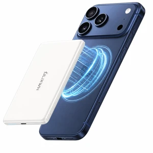 Ultra-Slim 5000mAh Magnetic Wireless Power Bank for iPhone | Fast Portable Charger with USB C Charging, for MagSafe Battery Pack for iPhone 18 Pro/17 Air/16/15/14/13/12 Pro Max, White Ultra-Slim 5000mAh Magnetic Wireless Power Bank for iPhone | Fast Portable Charger with USB C Charging, for MagSafe Battery Pack for iPhone 18 Pro/17 Air/16/15/14/13/12 Pro Max, White