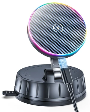 15W MagSafe Car Charger Mount, Magnetic Wireless Car Phone Holder with Dual Input Port, Vacuum Suction & Nano Adhesive Base, 360° Rotation Stable Car Charging Stand for iPhone 12-17, Samsung S26 15W MagSafe Car Charger Mount, Magnetic Wireless Car Phone Holder with Dual Input Port, Vacuum Suction & Nano Adhesive Base, 360° Rotation Stable Car Charging Stand for iPhone 12-17, Samsung S26