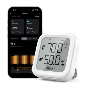 Wi-Fi Smart Thermometer & Hygrometer STH2W | WiFi Indoor Temperature and Humidity Monitor, App Alerts, 656 ft Long Range, Magnetic Mount for Bedroom, Nursery, Greenhouse Wi-Fi Smart Thermometer & Hygrometer STH2W | WiFi Indoor Temperature and Humidity Monitor, App Alerts, 656 ft Long Range, Magnetic Mount for Bedroom, Nursery, Greenhouse