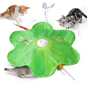 Interactive Cat Toys for Indoor Cats, Automatic Rechargeable Cat Toy | Hide & Seek Feather Teaser, 360° Moving Butterfly, Bird Chirping, 3 Play Modes, USB-C Charging, Cat Enrichment Toy Interactive Cat Toys for Indoor Cats, Automatic Rechargeable Cat Toy | Hide & Seek Feather Teaser, 360° Moving Butterfly, Bird Chirping, 3 Play Modes, USB-C Charging, Cat Enrichment Toy