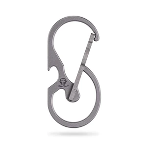 U8 Small Keychain Carabiner Titanium EDC Clip with Bottle Opener | Heavy Duty Car Key Organizer, 8-Shaped Carabiner Quick Release Rust-Resistant for Camping Hiking and Backpack Use U8 Small Keychain Carabiner Titanium EDC Clip with Bottle Opener | Heavy Duty Car Key Organizer, 8-Shaped Carabiner Quick Release Rust-Resistant for Camping Hiking and Backpack Use