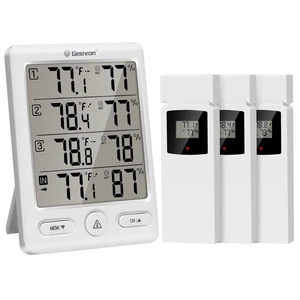 Indoor Outdoor Thermometer Wireless with 3 Remote Sensors, Digital Hygrometer Indoor Thermometer, Temperature Humidity Monitor Gauge with 200FT/60M Range Indoor Outdoor Thermometer Wireless with 3 Remote Sensors, Digital Hygrometer Indoor Thermometer, Temperature Humidity Monitor Gauge with 200FT/60M Range