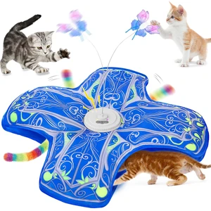Interactive Cat Toys for Indoor Cats,Automatic Kitten Tunnel Toy | Rechargeable Touch Activated, Hide and Seek Design, Colorful Fluffy Tail & Butterfly, Cat Enrichment Toy for Bored Cats Interactive Cat Toys for Indoor Cats,Automatic Kitten Tunnel Toy | Rechargeable Touch Activated, Hide and Seek Design, Colorful Fluffy Tail & Butterfly, Cat Enrichment Toy for Bored Cats