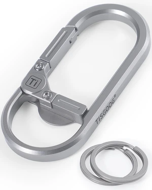 Titanium Carabiner Keychain Clip, Minimalist Keychain Key Clip, EDC Quick Release Hooks with Bottle Opener, Gift for Men (Sliver) Titanium Carabiner Keychain Clip, Minimalist Keychain Key Clip, EDC Quick Release Hooks with Bottle Opener, Gift for Men (Sliver)