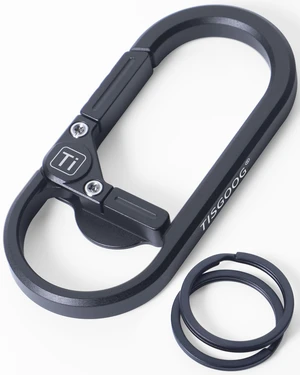 Titanium Carabiner Keychain Clip, Minimalist Keychain Key Clip, EDC Quick Release Hooks with Bottle Opener, Gift for Men (Black) Titanium Carabiner Keychain Clip, Minimalist Keychain Key Clip, EDC Quick Release Hooks with Bottle Opener, Gift for Men (Black)