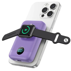 Magnetic Portable Charger for iPhone and Apple Watch, 10800mAh 25W PD Fast Charging Power Bank, Dual-Side Magnet Design Travel Essentials Battery Pack for iPhone 17/16/15/14/13/12 (Purple) Magnetic Portable Charger for iPhone and Apple Watch, 10800mAh 25W PD Fast Charging Power Bank, Dual-Side Magnet Design Travel Essentials Battery Pack for iPhone 17/16/15/14/13/12 (Purple)
