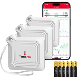 TempAir Bluetooth Thermometer Hygrometer, 260 ft Temperature Sensor | Greenhouse Thermometer with Remote App Control, Temperature and Humidity Monitor with 2-Year Data Logging Export, 3 pack TempAir Bluetooth Thermometer Hygrometer, 260 ft Temperature Sensor | Greenhouse Thermometer with Remote App Control, Temperature and Humidity Monitor with 2-Year Data Logging Export, 3 pack