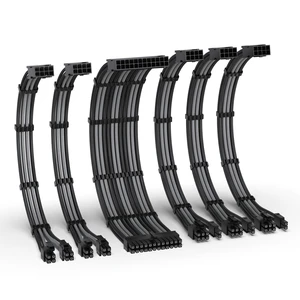 16AWG PSU Extension Kit, 300MM, 24-Pin/2xEPS/3xPCIe, Black Grey | 6-Cable PSU Kit, 3x PCIe GPU Cables, 2x EPS CPU Cables, 16AWG Copper Wire, Cable Combs Included, Custom PC Builds 16AWG PSU Extension Kit, 300MM, 24-Pin/2xEPS/3xPCIe, Black Grey | 6-Cable PSU Kit, 3x PCIe GPU Cables, 2x EPS CPU Cables, 16AWG Copper Wire, Cable Combs Included, Custom PC Builds