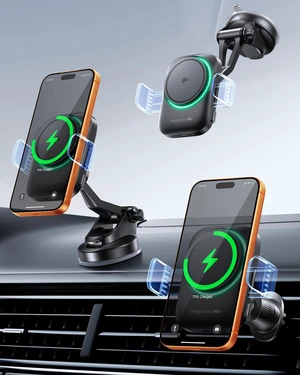3-in-1 Magnetic Wireless Car Charger- Extra Clamp for Bumpy Road, Cooling Fan to Extend Battery Life, Original Qi2 Certified 15W Fast Charging for iPhone 12-17 Series Magsafe Car Charger Holder 3-in-1 Magnetic Wireless Car Charger- Extra Clamp for Bumpy Road, Cooling Fan to Extend Battery Life, Original Qi2 Certified 15W Fast Charging for iPhone 12-17 Series Magsafe Car Charger Holder