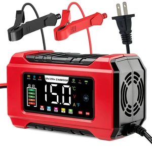 15-Amp Car Battery Charger, 12V/24V Smart Trickle Charger | Battery Maintainer & Desulfator Temperature Compensation 9 Stage Charging for Car Truck Motorcycle Boat LiFePO4 Lead Acid 15-Amp Car Battery Charger, 12V/24V Smart Trickle Charger | Battery Maintainer & Desulfator Temperature Compensation 9 Stage Charging for Car Truck Motorcycle Boat LiFePO4 Lead Acid