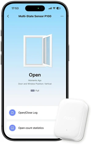 Multi-State Sensor P100, Door and Window & Vibration Sensor, White | Thread/Zigbee, Open/Close or Object Monitoring, 10-Level Sensitivity, Supports Apple Home, Home Assistant, Alexa Multi-State Sensor P100, Door and Window & Vibration Sensor, White | Thread/Zigbee, Open/Close or Object Monitoring, 10-Level Sensitivity, Supports Apple Home, Home Assistant, Alexa