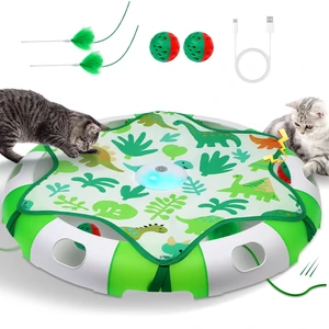 Automatic Interactive Cat Toy for Indoor Cats | Moving Feather, Chirping Sound, Motion Activated, USB Rechargeable, Extra 2 Cat Bell Automatic Interactive Cat Toy for Indoor Cats | Moving Feather, Chirping Sound, Motion Activated, USB Rechargeable, Extra 2 Cat Bell