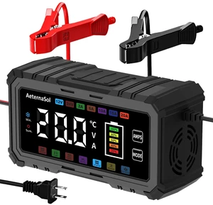 20A Smart Car Battery Charger, 12V/24V Trickle Charger Maintainer (Black) | 12V/24V Automatic Detection | Pulse Repair Function | Desulfation Function | Winter/Summer Modes | Temperature Compensation 20A Smart Car Battery Charger, 12V/24V Trickle Charger Maintainer (Black) | 12V/24V Automatic Detection | Pulse Repair Function | Desulfation Function | Winter/Summer Modes | Temperature Compensation