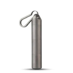 Titanium Keychain Pill Holder - Waterproof 3-Compartment, Gray | Premium pure titanium with a matching keychain. 3 detachable layers for travel. Odorless, rustproof EDC pill organizer Titanium Keychain Pill Holder - Waterproof 3-Compartment, Gray | Premium pure titanium with a matching keychain. 3 detachable layers for travel. Odorless, rustproof EDC pill organizer