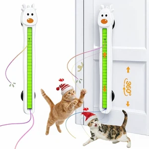 Interactive Cat Toy for Indoor Cats: Door-Mounted Automatic Moving Enrichment Cat Toy with Adjustable Motion Modes, Rechargeable Electric for Kittens & Bored Adult Cats, Hands-Free Pet Play Accessory Interactive Cat Toy for Indoor Cats: Door-Mounted Automatic Moving Enrichment Cat Toy with Adjustable Motion Modes, Rechargeable Electric for Kittens & Bored Adult Cats, Hands-Free Pet Play Accessory